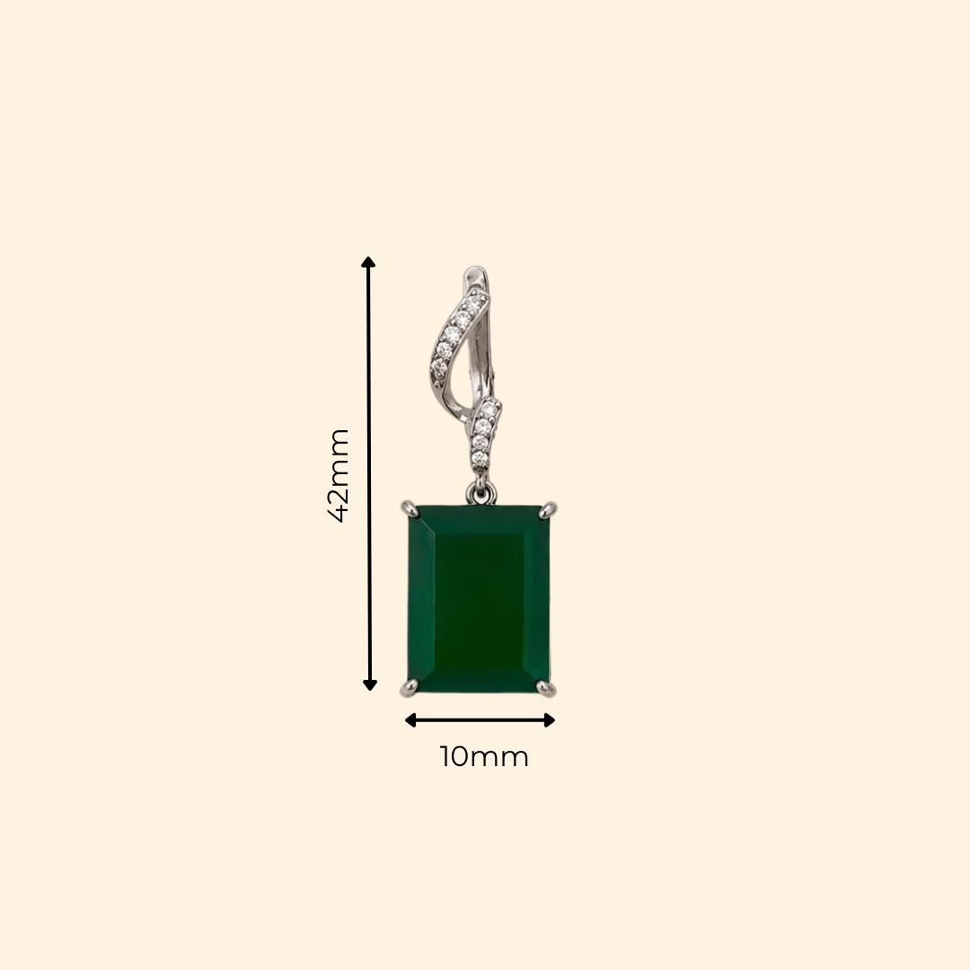 Green Onyx Royale Earrings