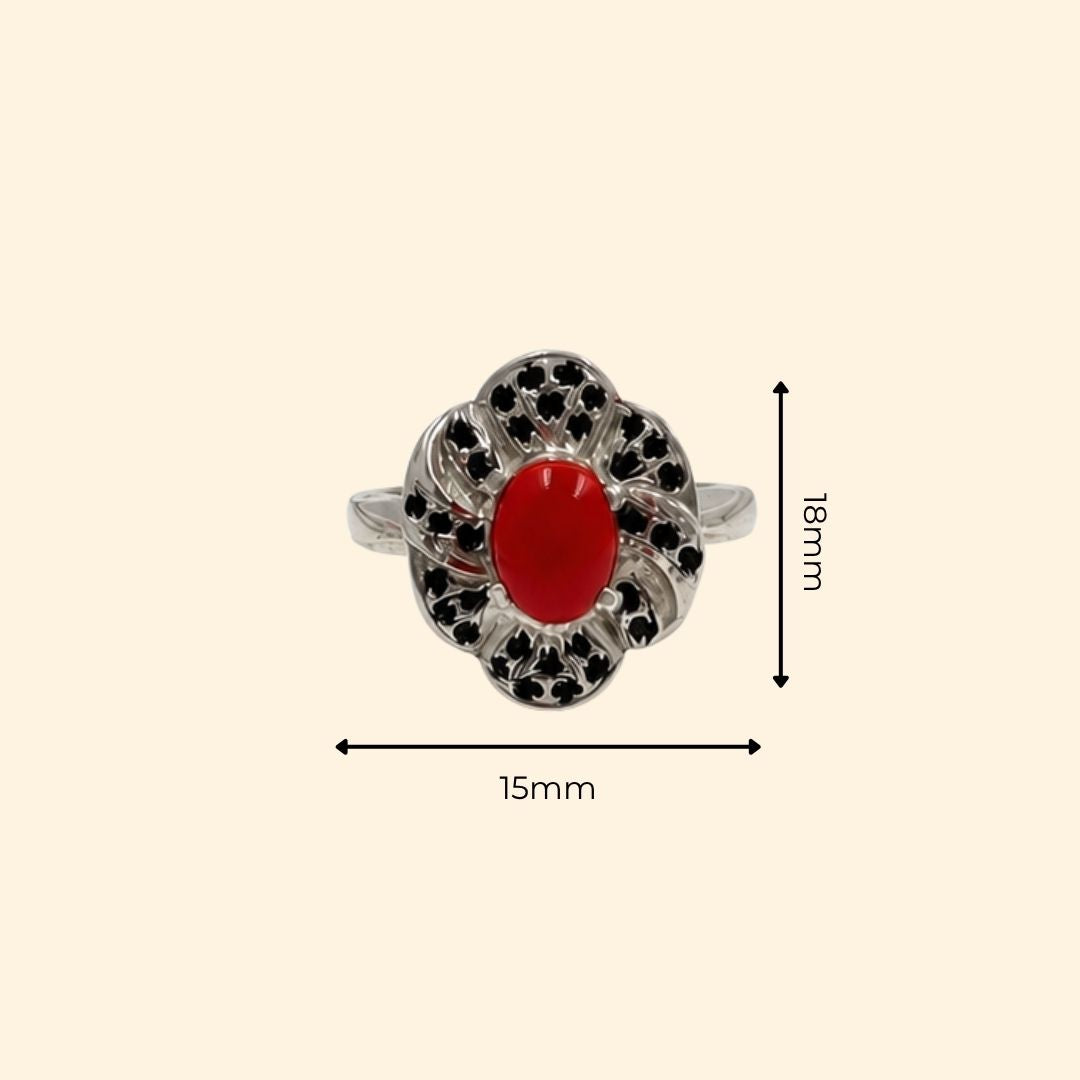 Fiore Ring In Red Corol