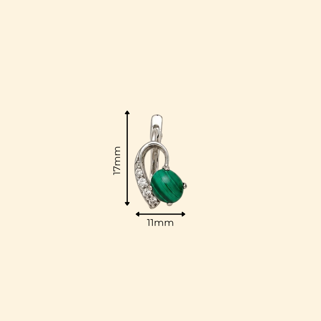 Vesper Malachite Drop Earrings
