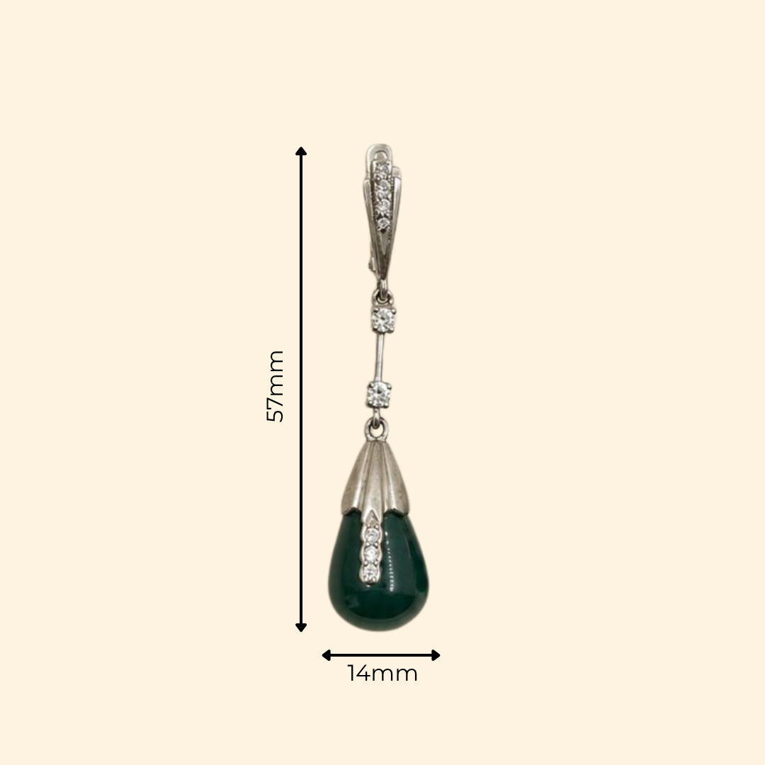 Jade Drop Earrings