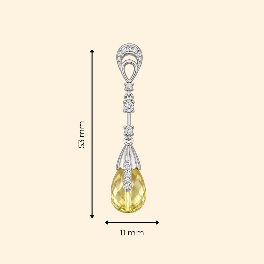 Lemon Quartz Drop Earrings