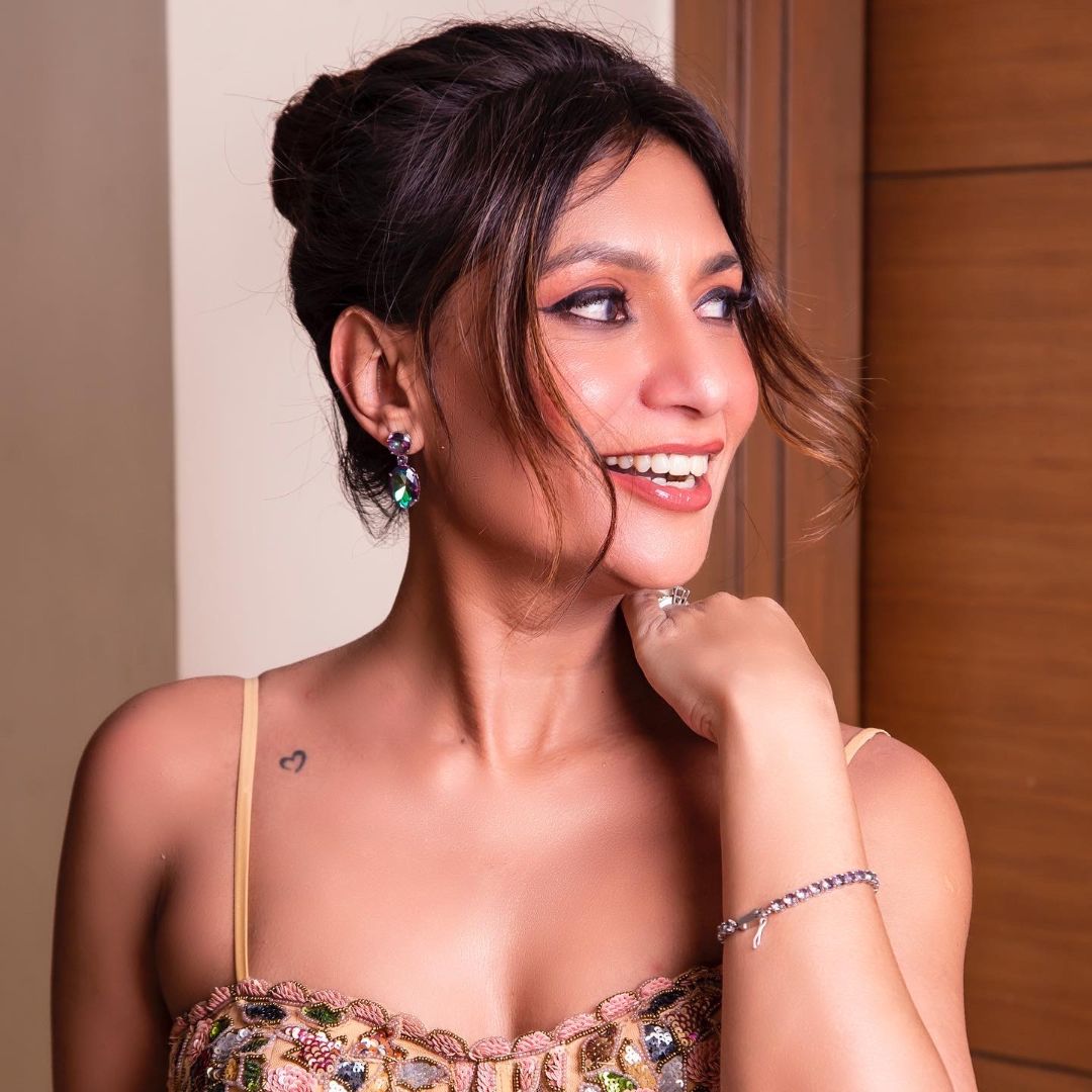 Malini Agarwal in Mystic Quartz Tennis Bracelet