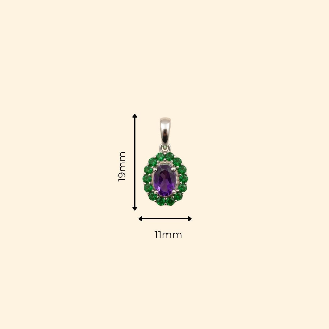 Corallina Oval Amethyst Pendant