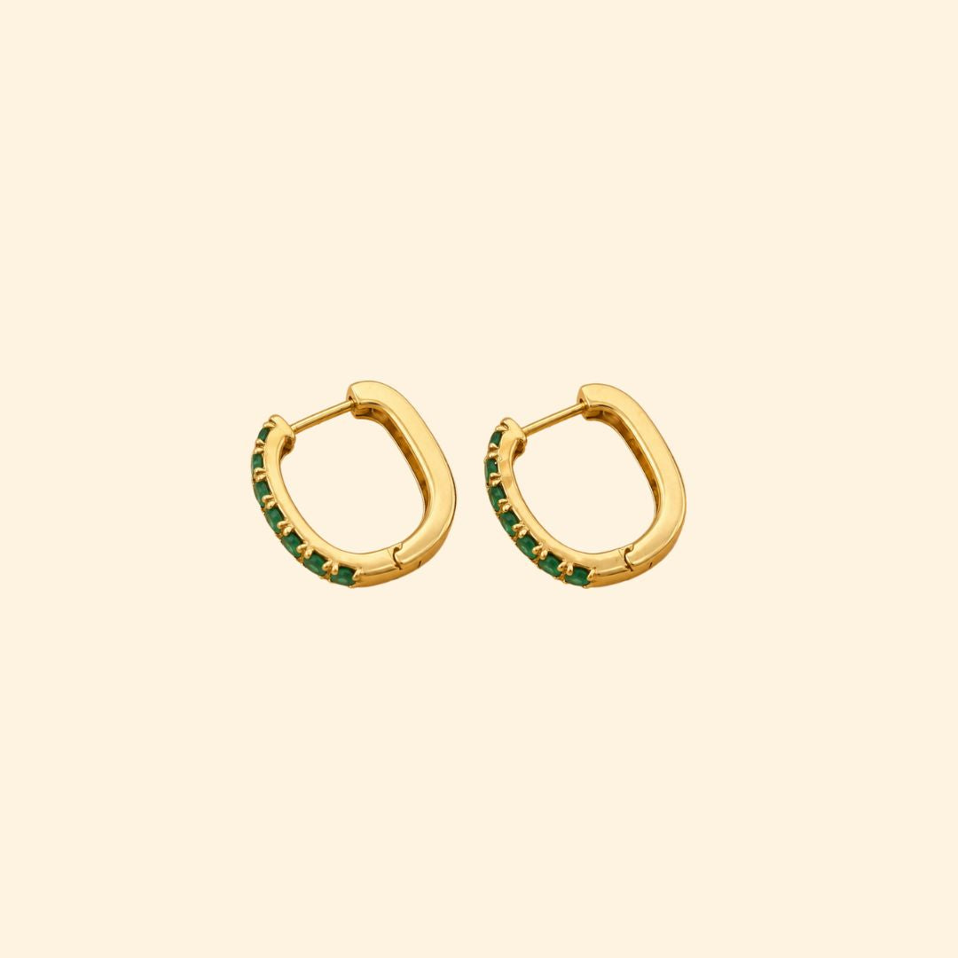 Emerald Hoops