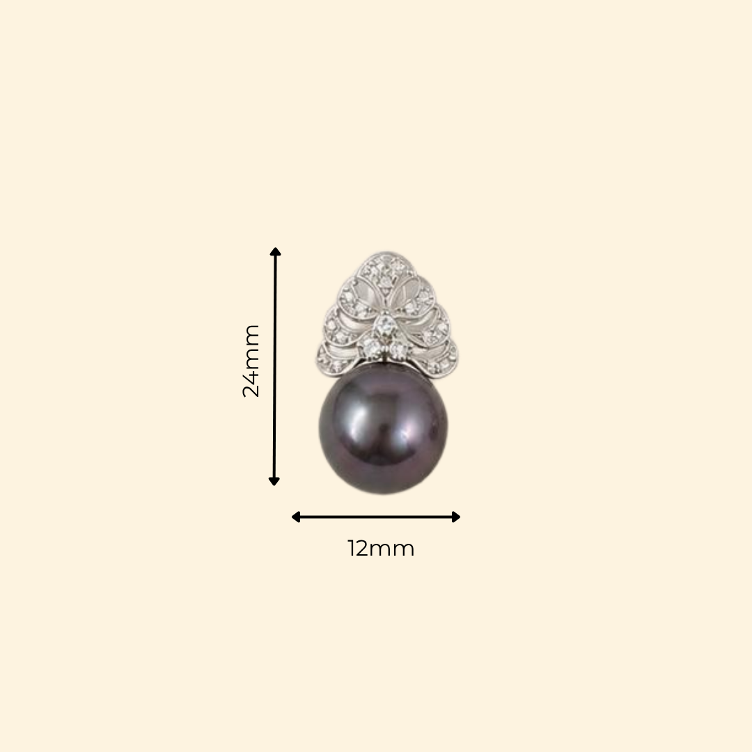 B'dazzling Earrings in Black Pearl