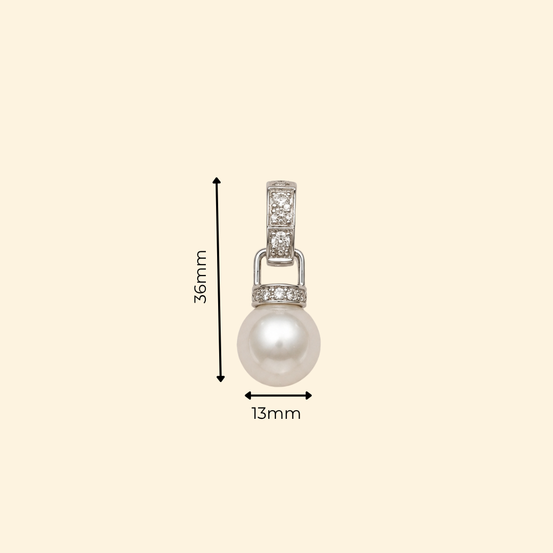 South Sea Pearl Diamond Drop Pendant