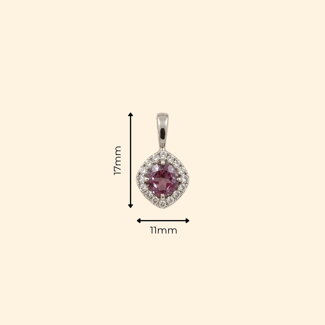 Corallina Round Alexandrite Pendant