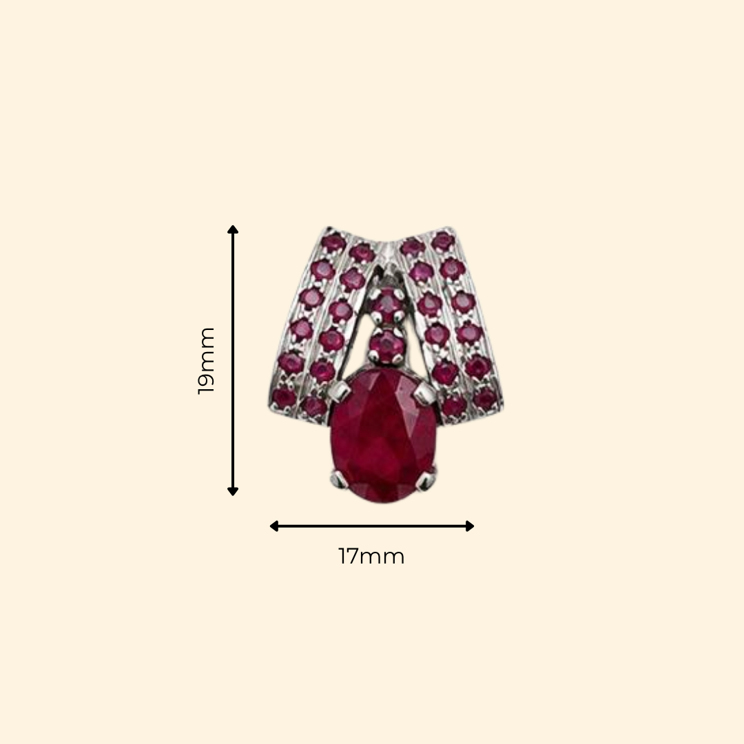Elegance Cascade in Ruby Earrings