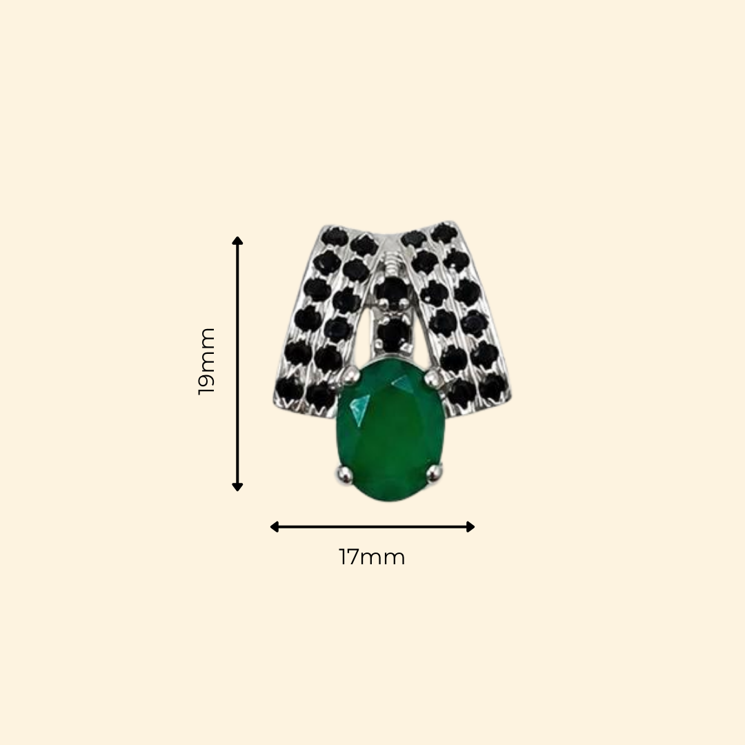 Elegance Cascade in Green Onyx Earrings