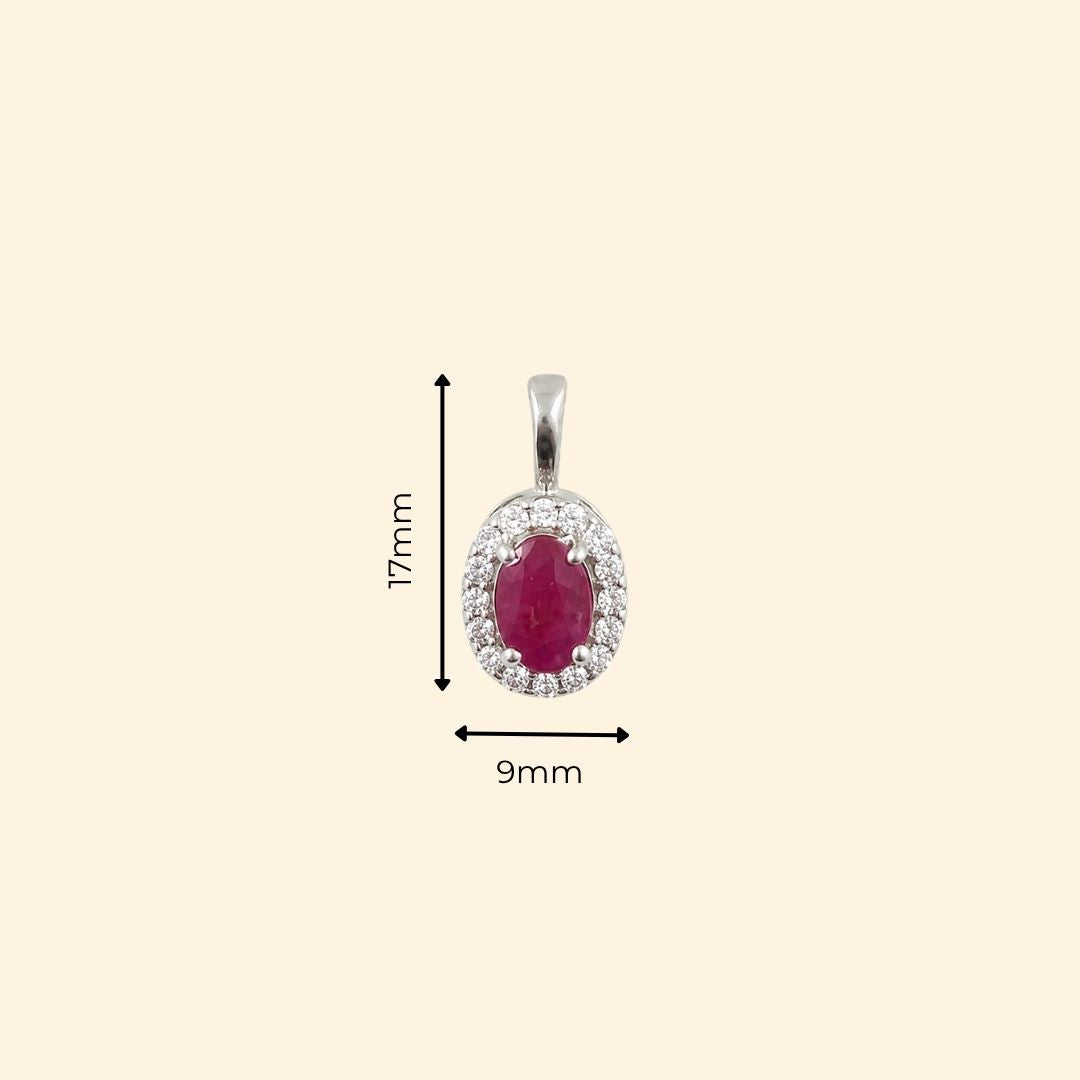 Corallina Oval Ruby Pendant