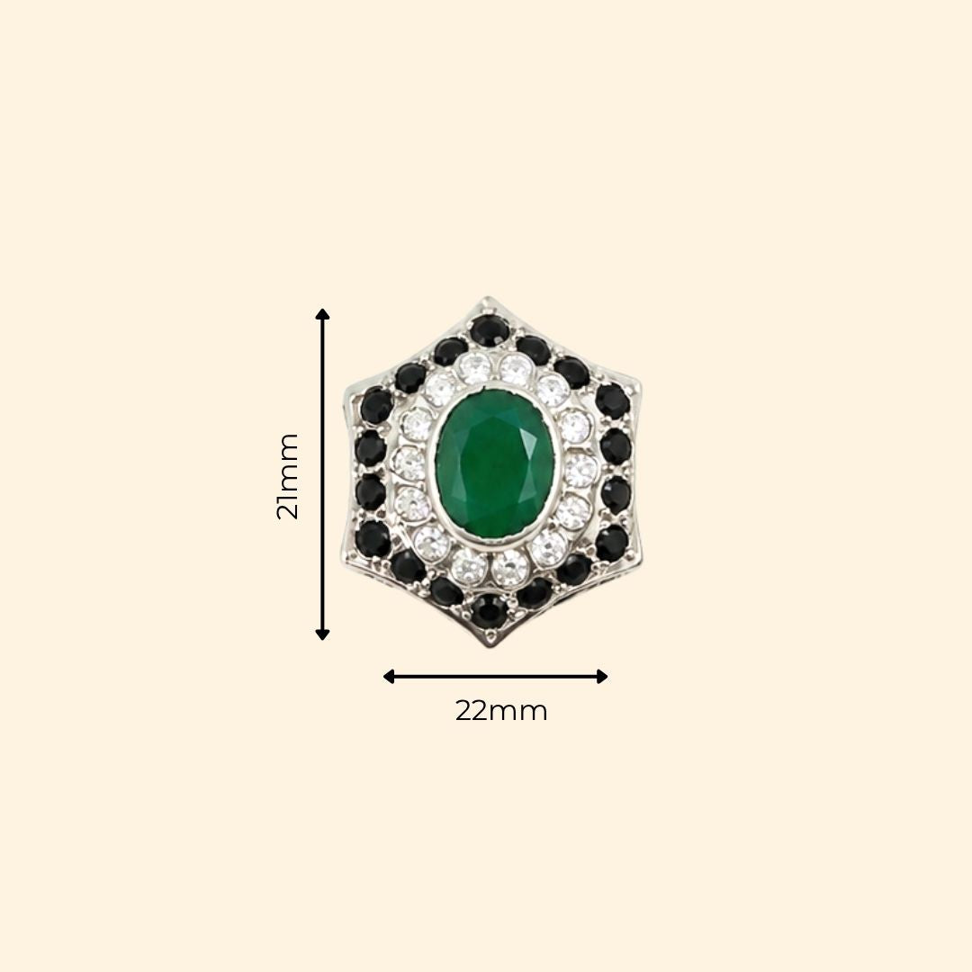 Calandis Earring in Green Onyx