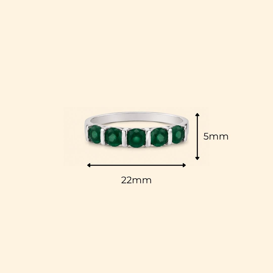 Eternity Ring in Green Onyx