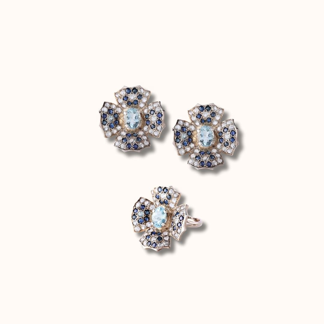 4 Petal Ring & Earring Set