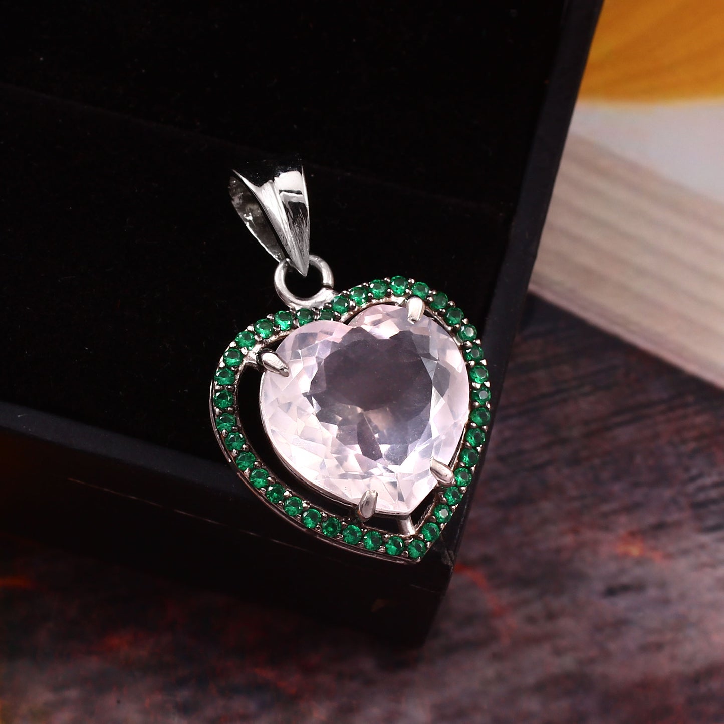Sweet Heart Pendant - Rose Quartz