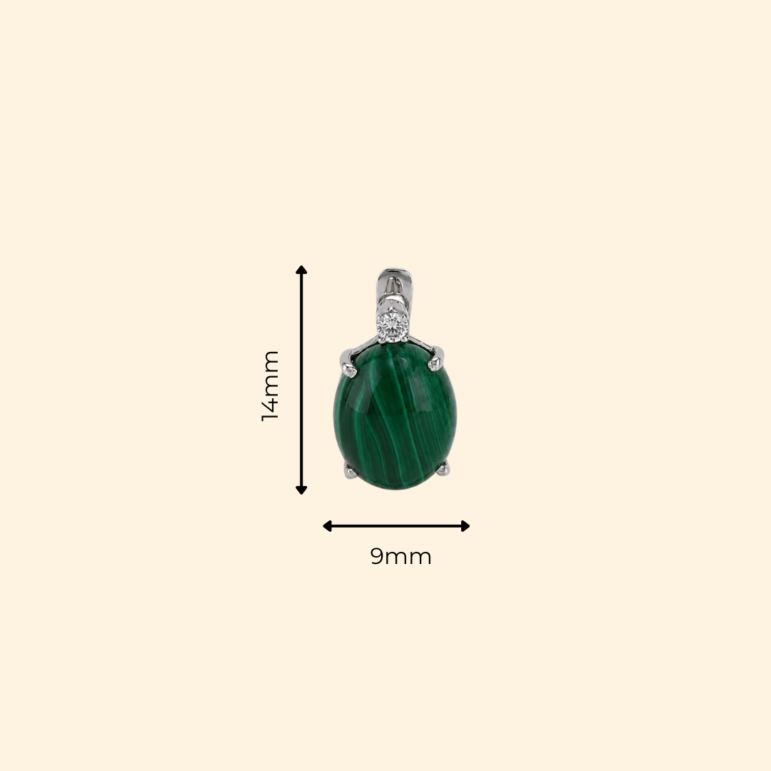 Shooting Star Oval Earrings in Malacite