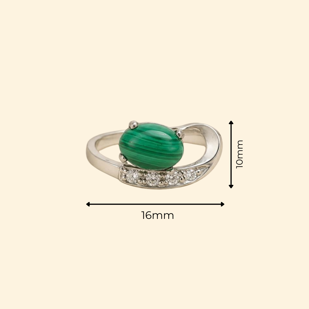Vesper Malachite Drop Ring
