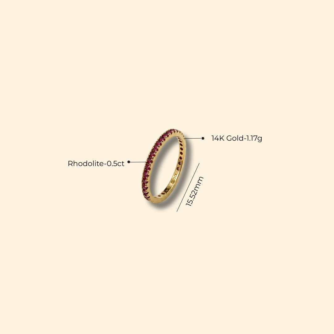 Rhodolite Eternity Band
