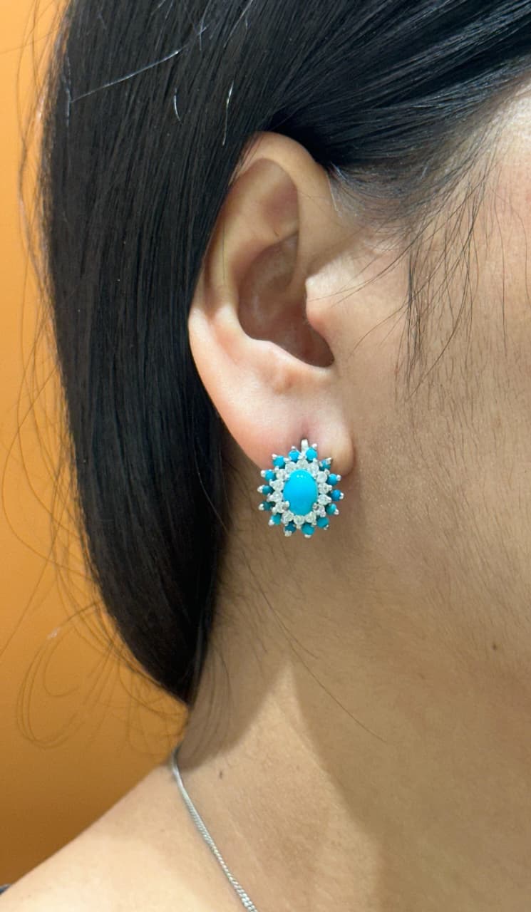 Celestial Earrings in Turquoise