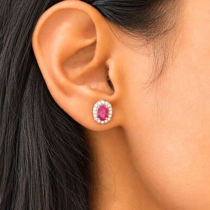 Corallina Earrings in Ruby