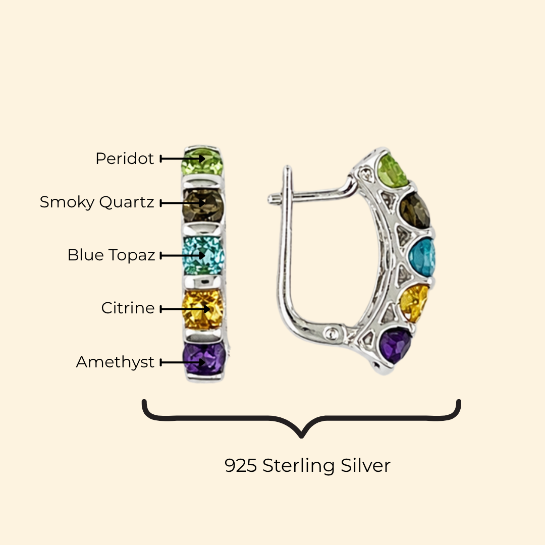 Eternity Earrings in Multistone