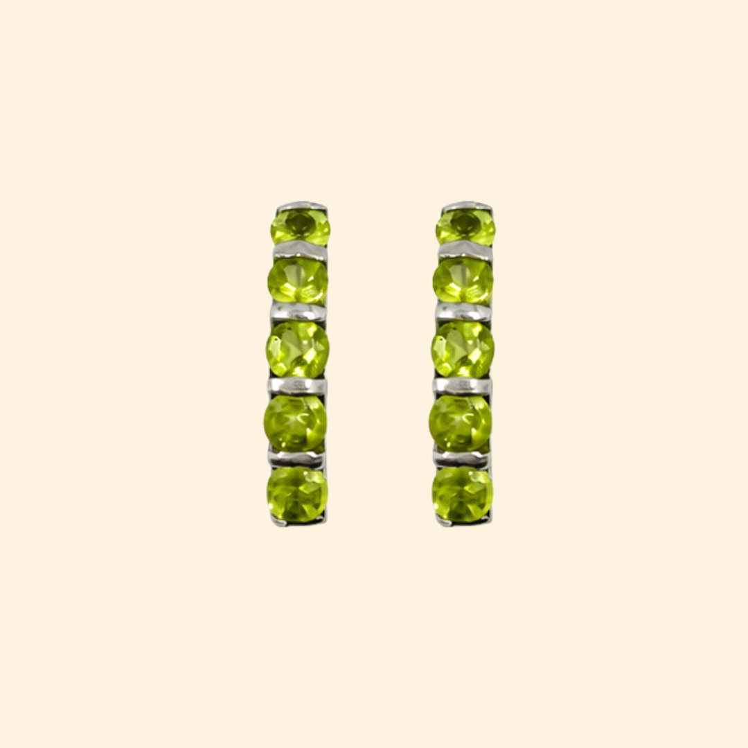 Eternity Earrings in Peridot