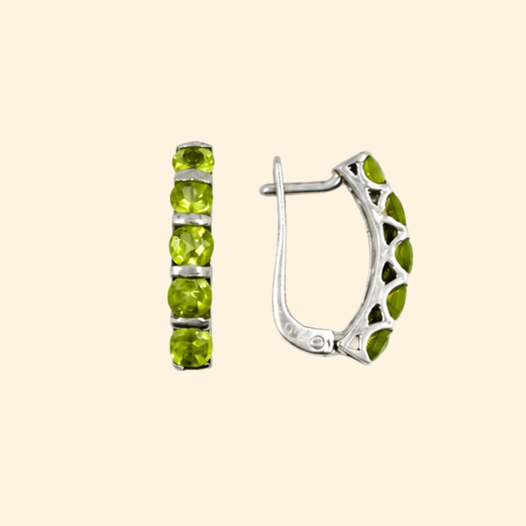 Eternity Earrings in Peridot