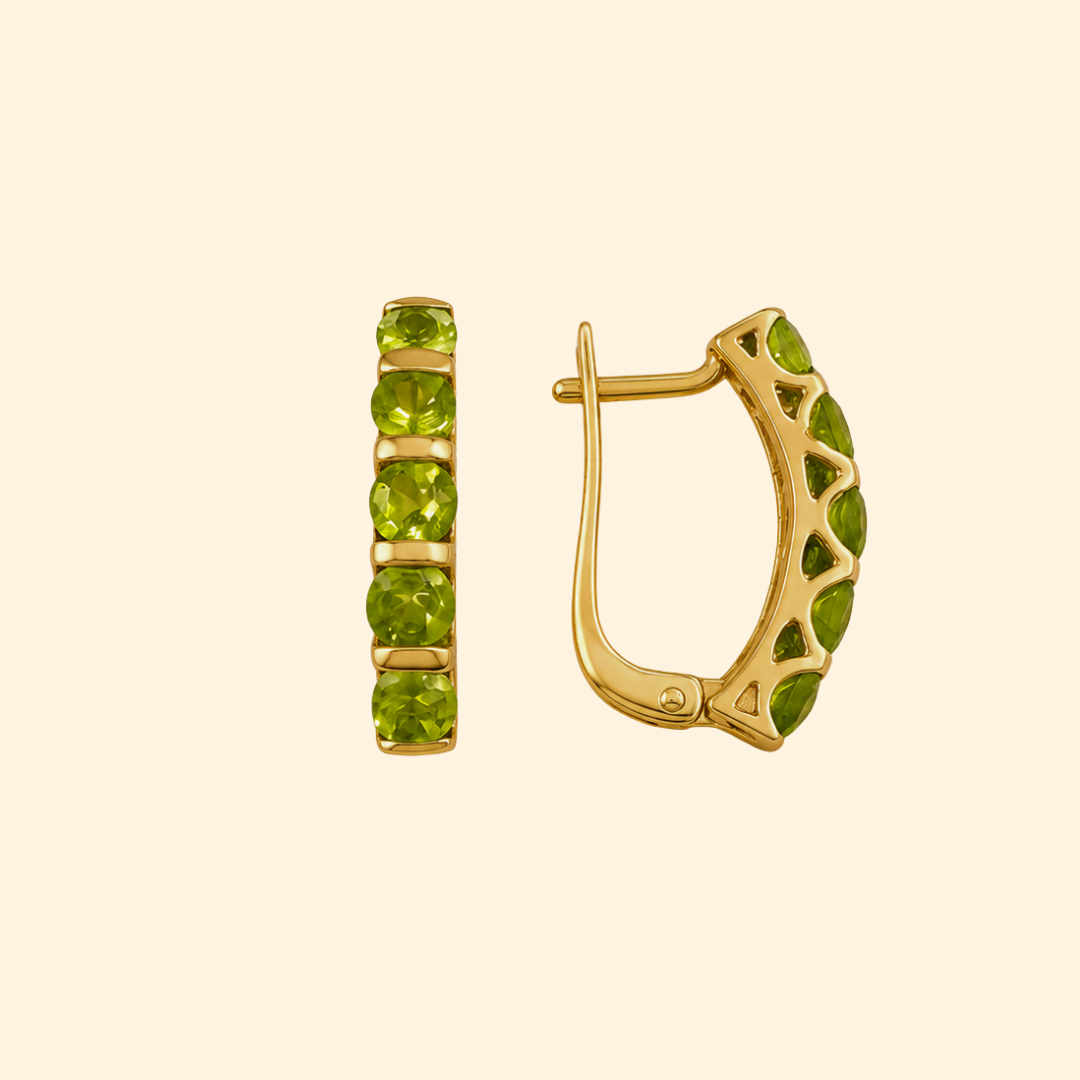 Eternity Earrings in Peridot