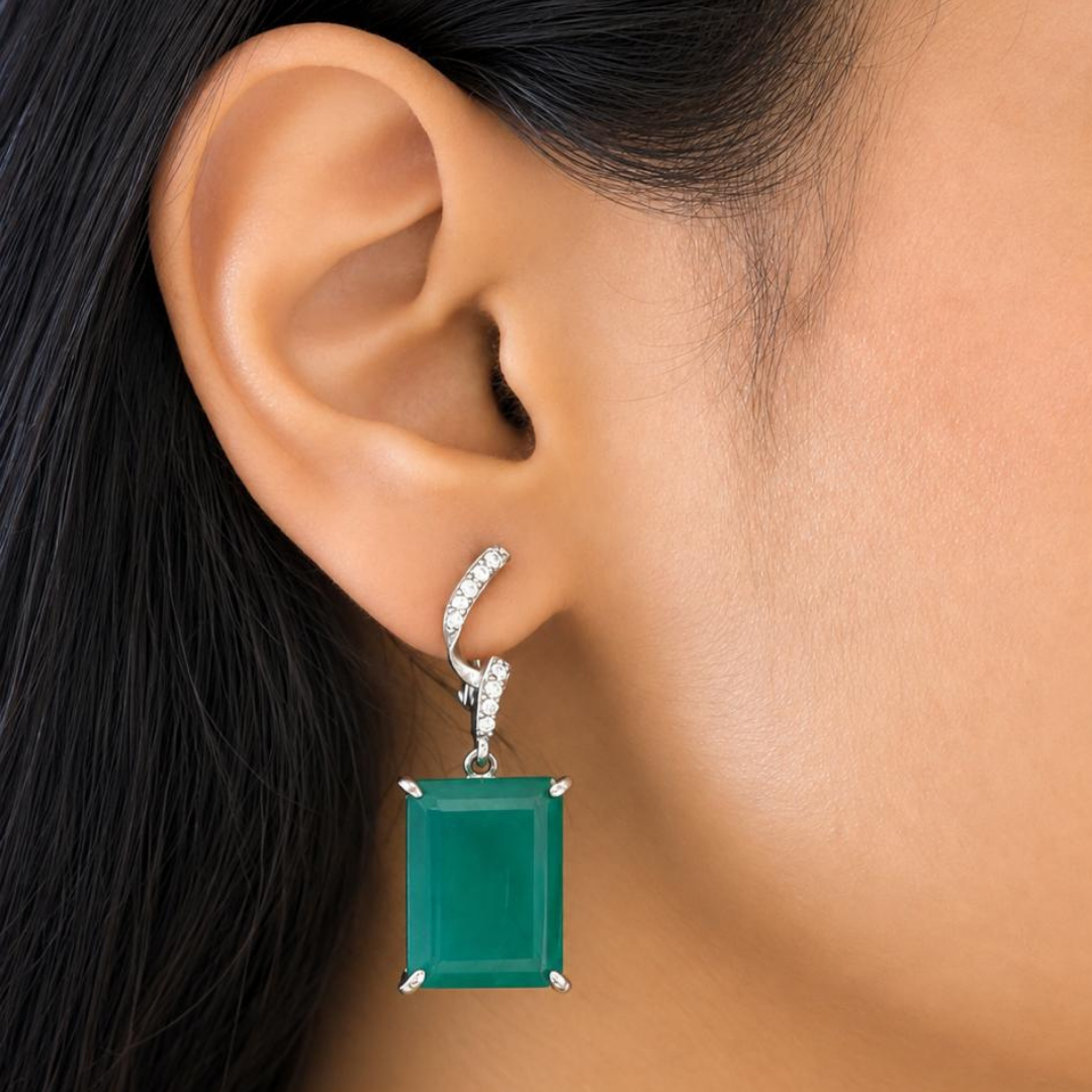 Green Onyx Royale Earrings