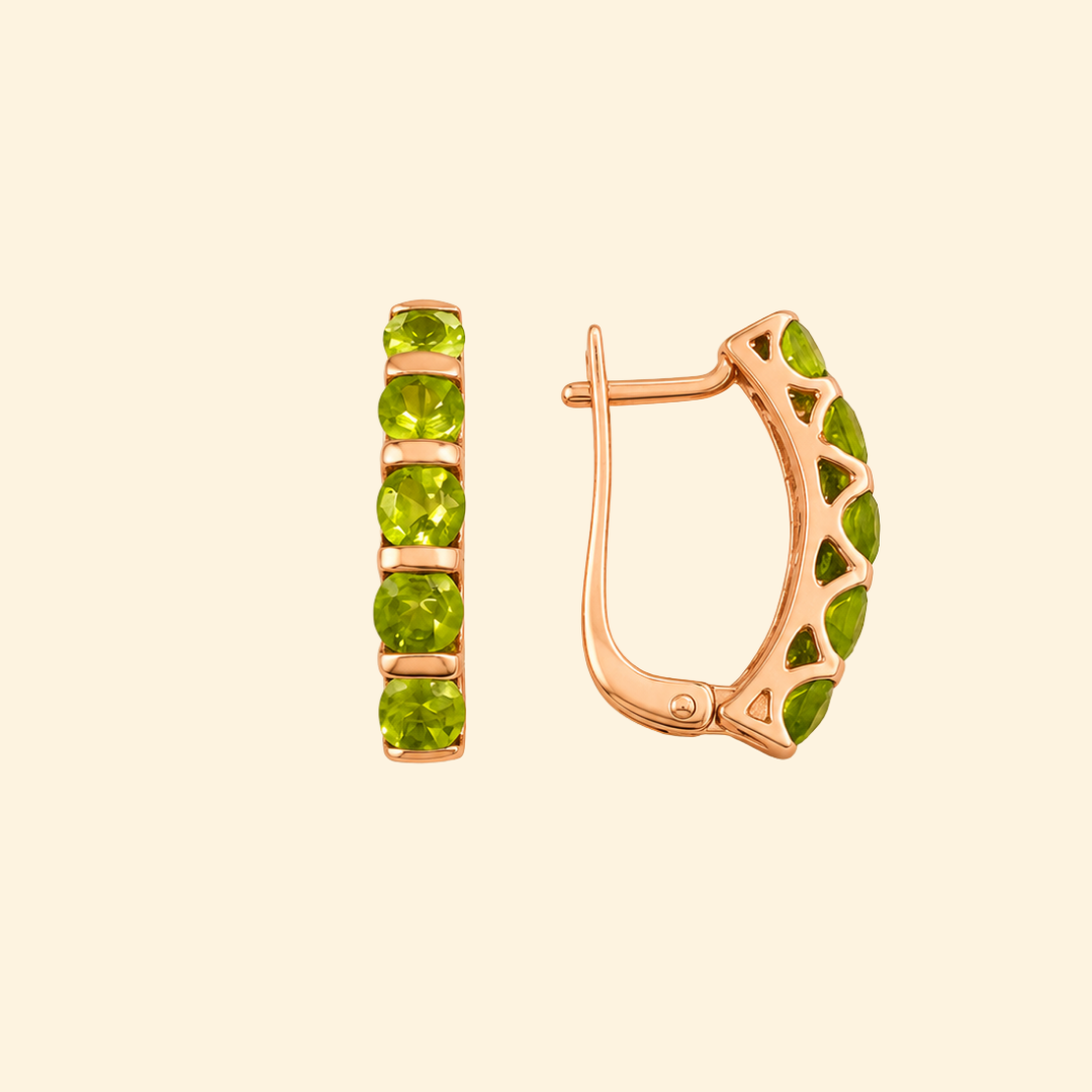 Eternity Earrings in Peridot