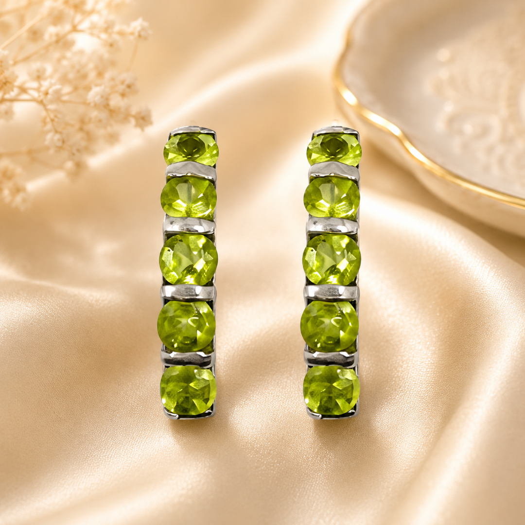 Eternity Earrings in Peridot