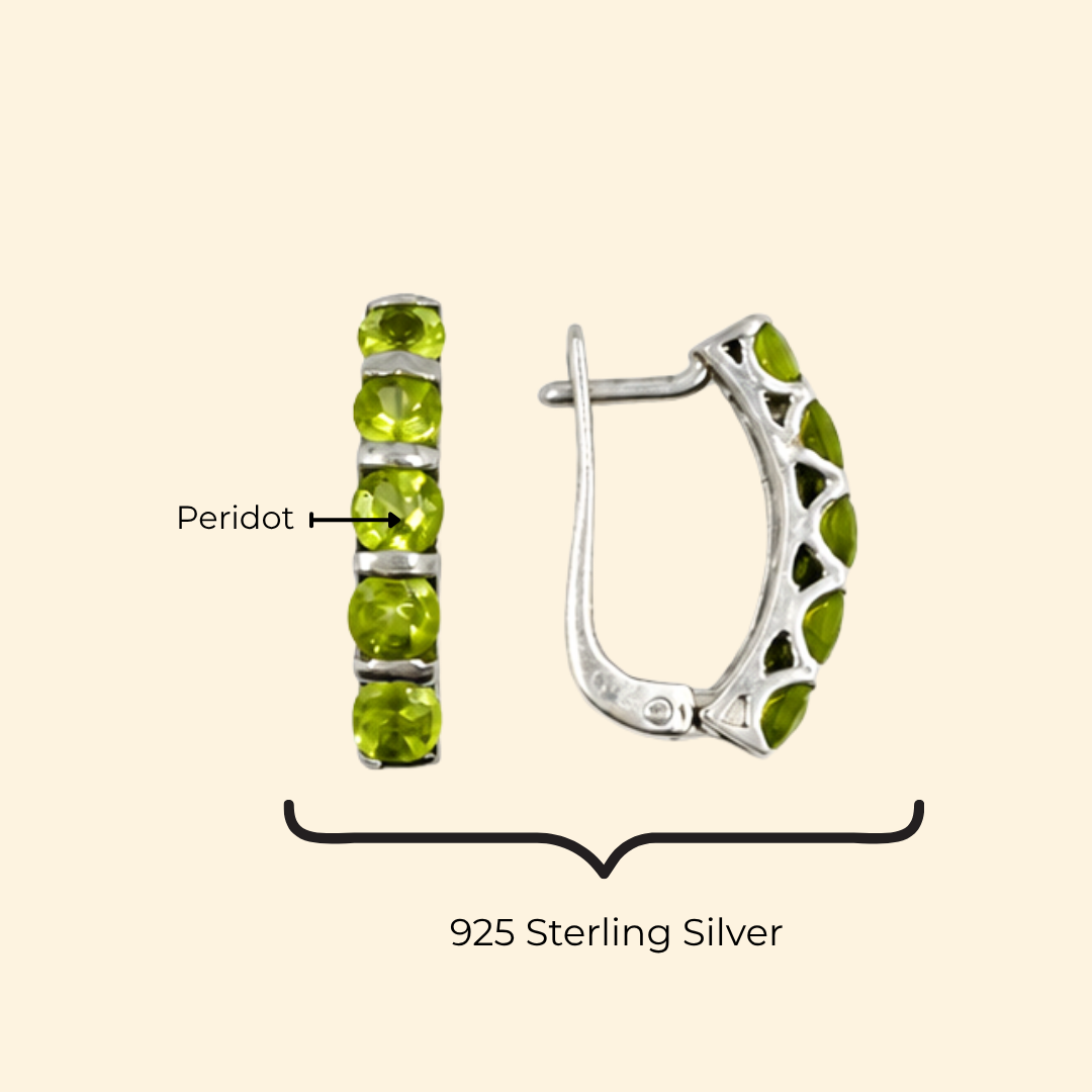 Eternity Earrings in Peridot