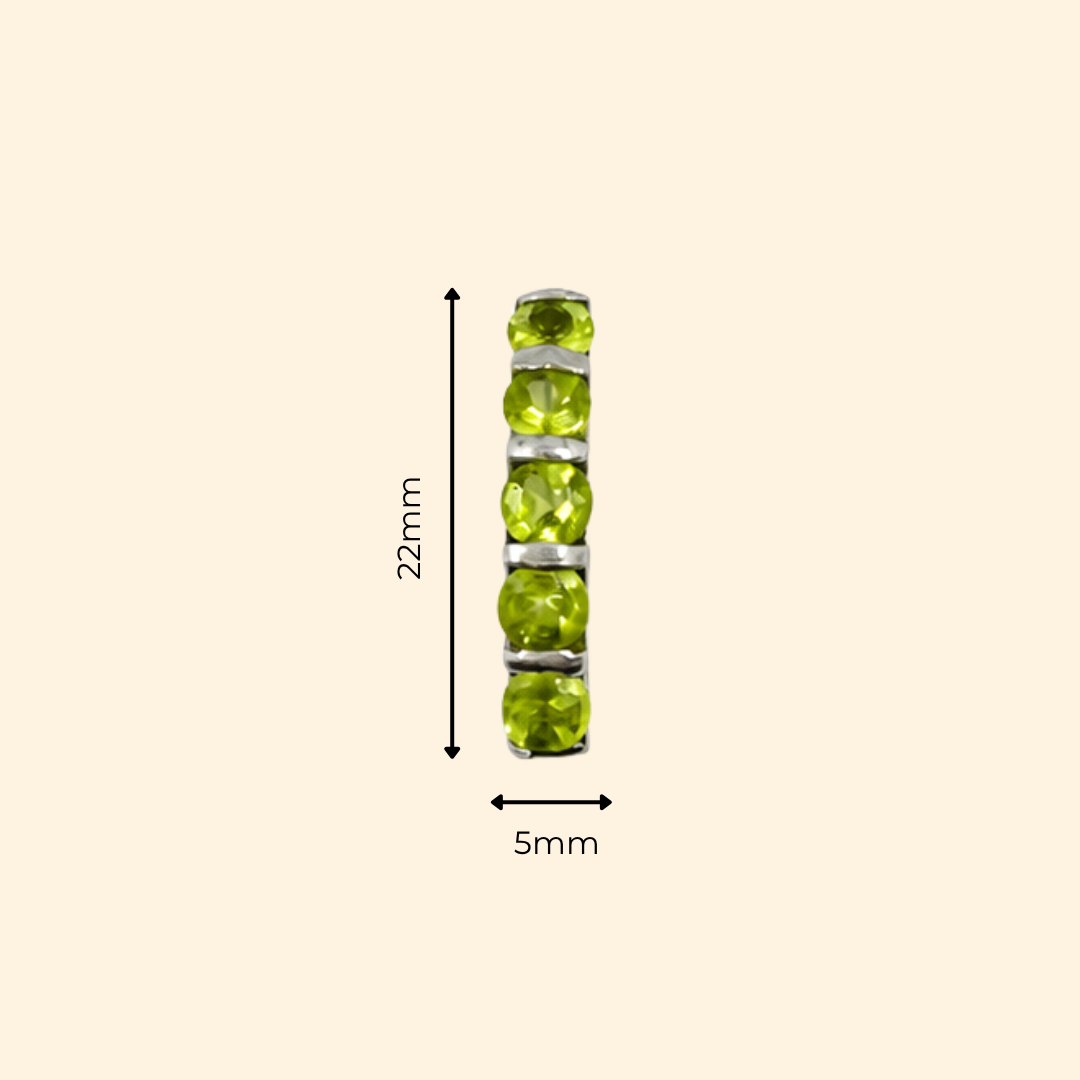 Eternity Earrings in Peridot