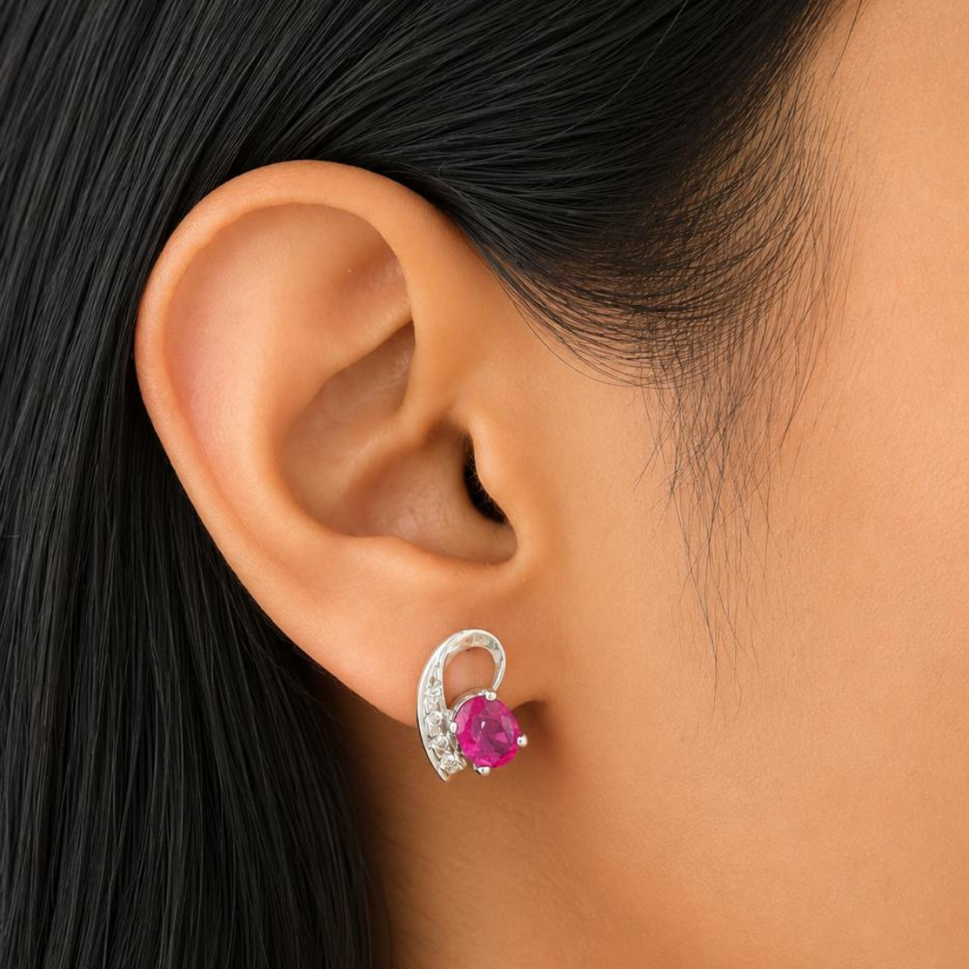 Vesper Ruby Drop Earrings
