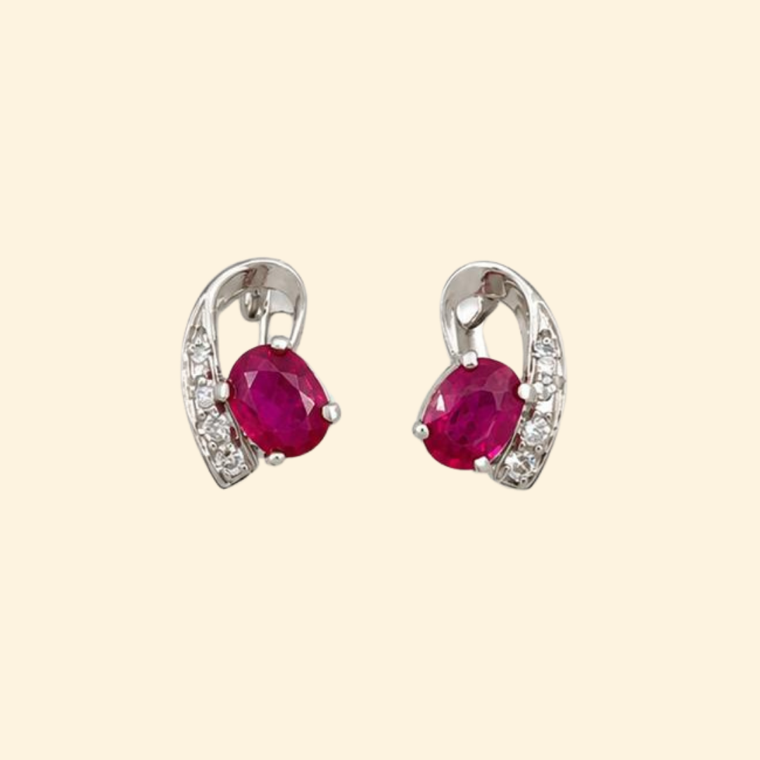 Vesper Ruby Drop Earrings