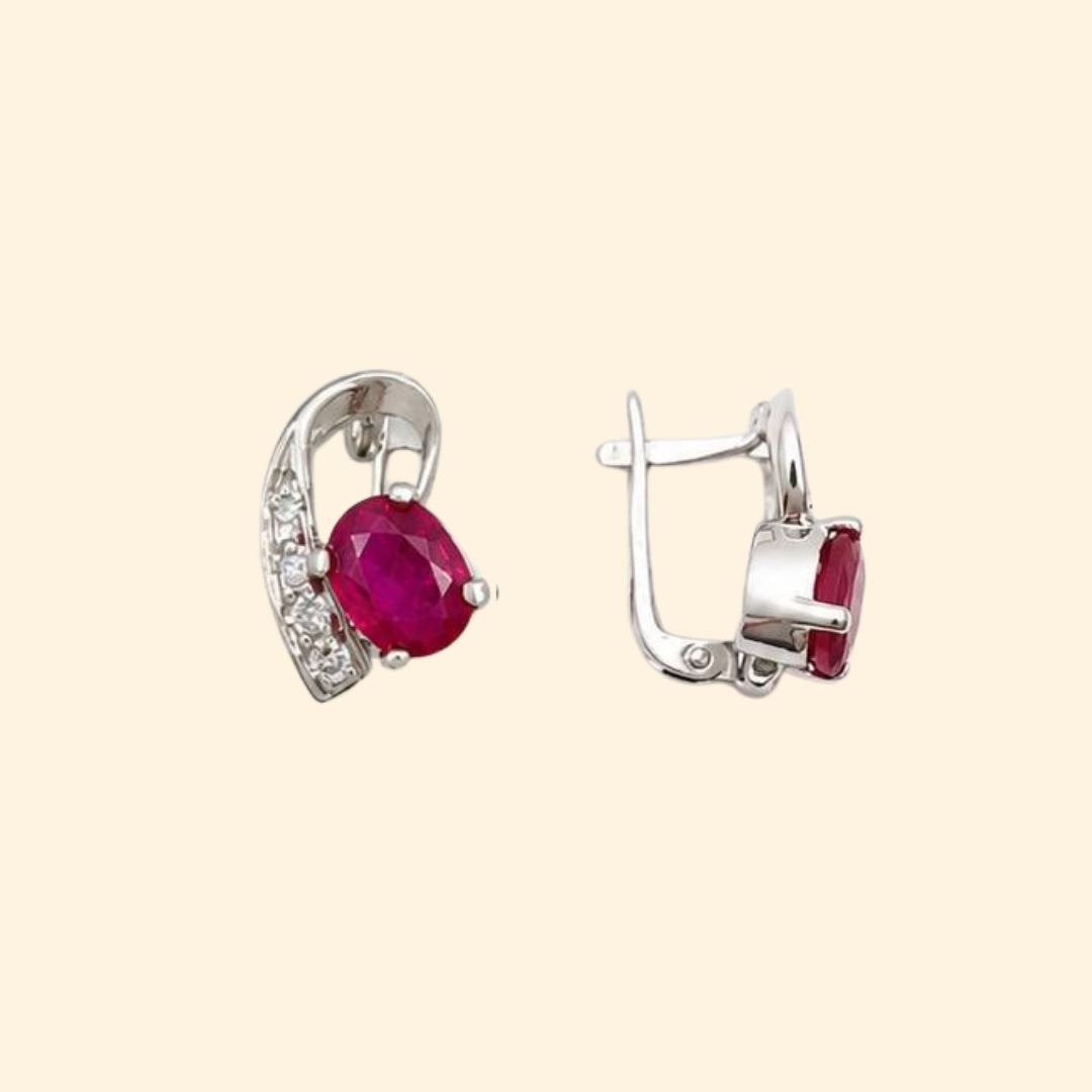 Vesper Ruby Drop Earrings
