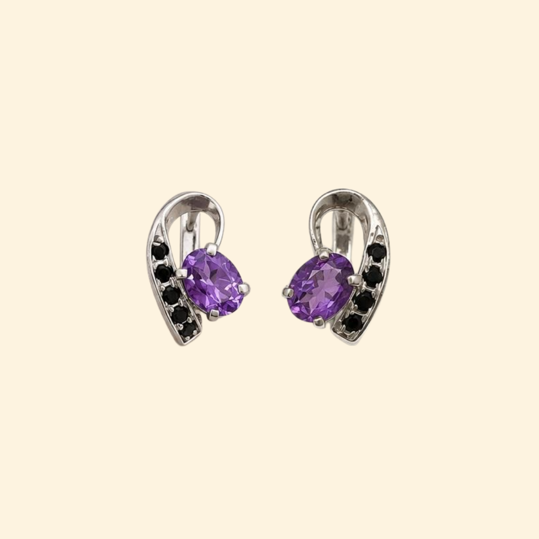 Vesper Amethyst & Spinel Drop Earrings