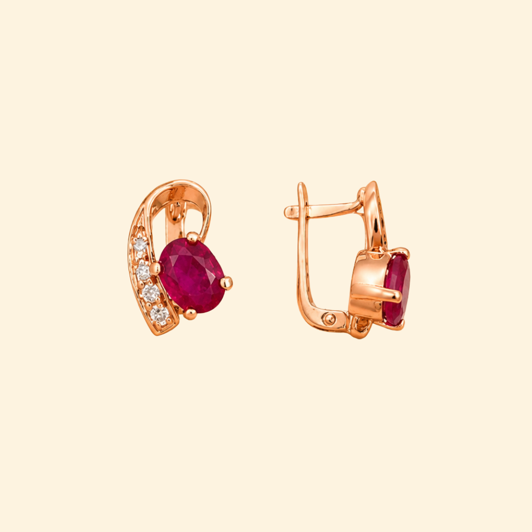 Vesper Ruby Drop Earrings