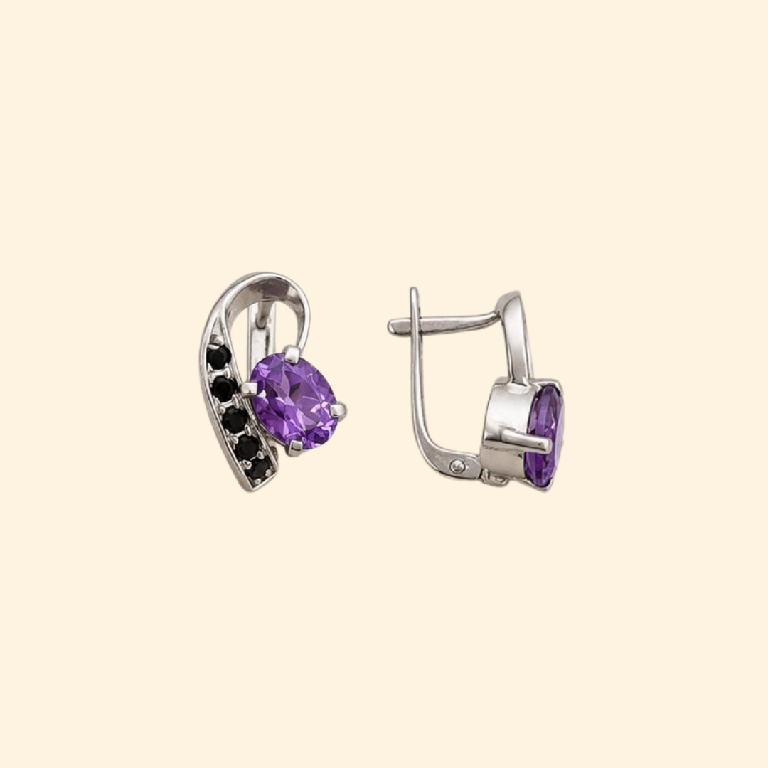 Vesper Amethyst & Spinel Drop Earrings