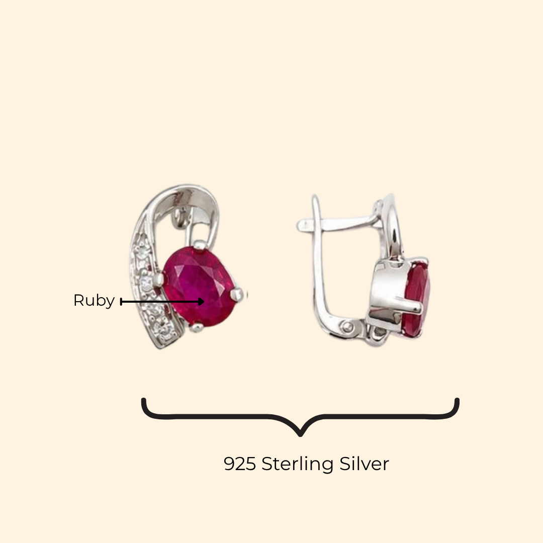 Vesper Ruby Drop Earrings