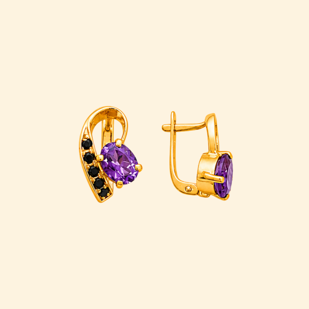 Vesper Amethyst & Spinel Drop Earrings