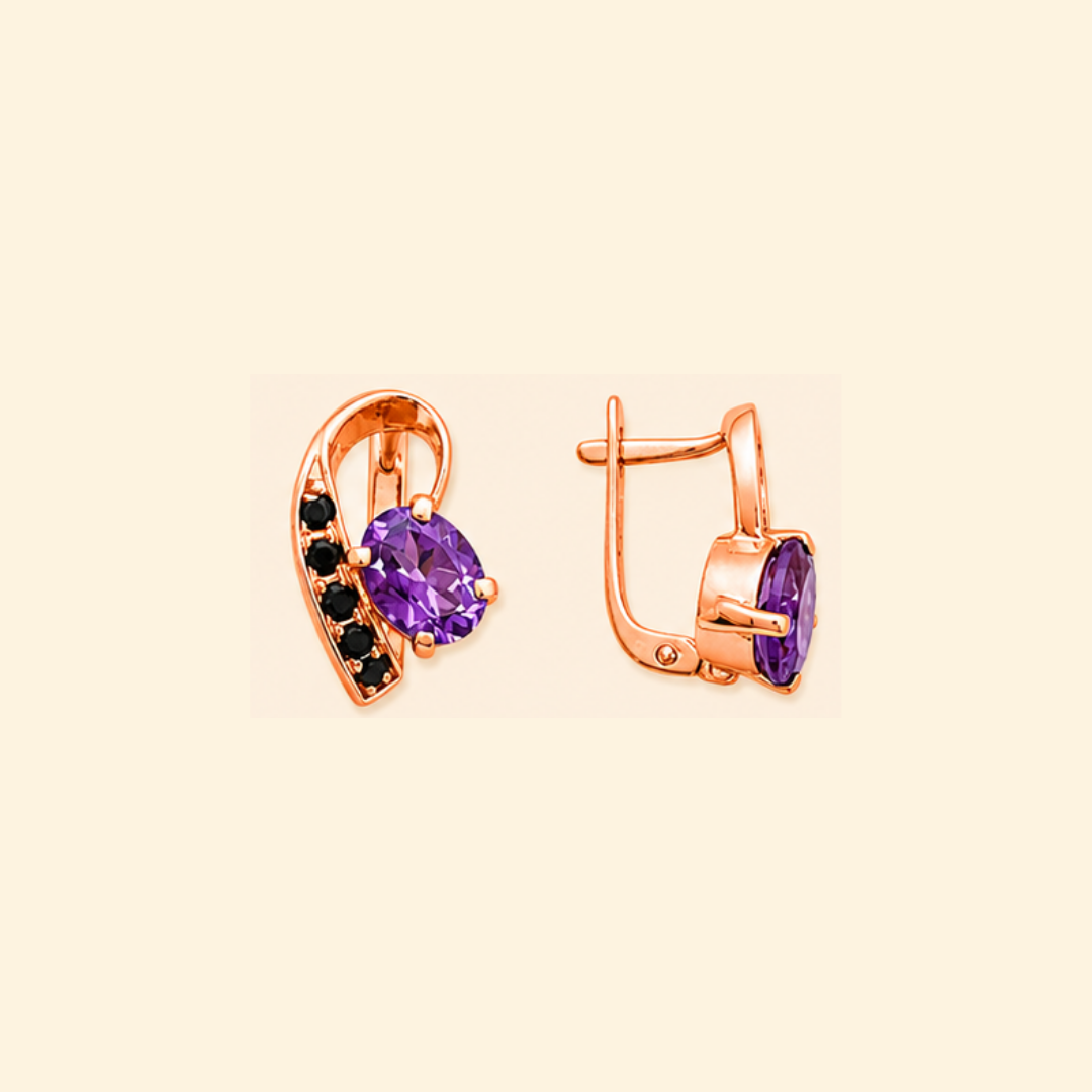 Vesper Amethyst & Spinel Drop Earrings