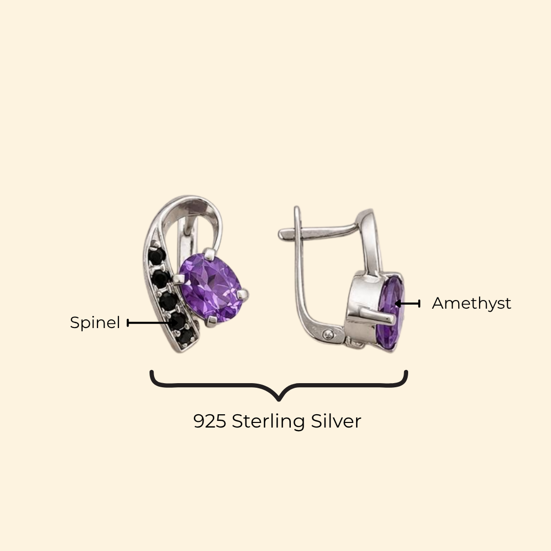 Vesper Amethyst & Spinel Drop Earrings