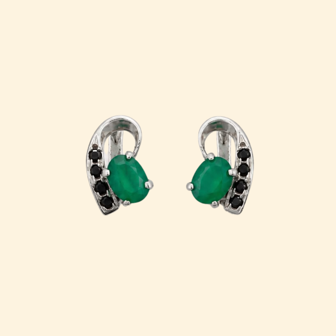 Vesper Green Onyx & Spinel Drop Earrings