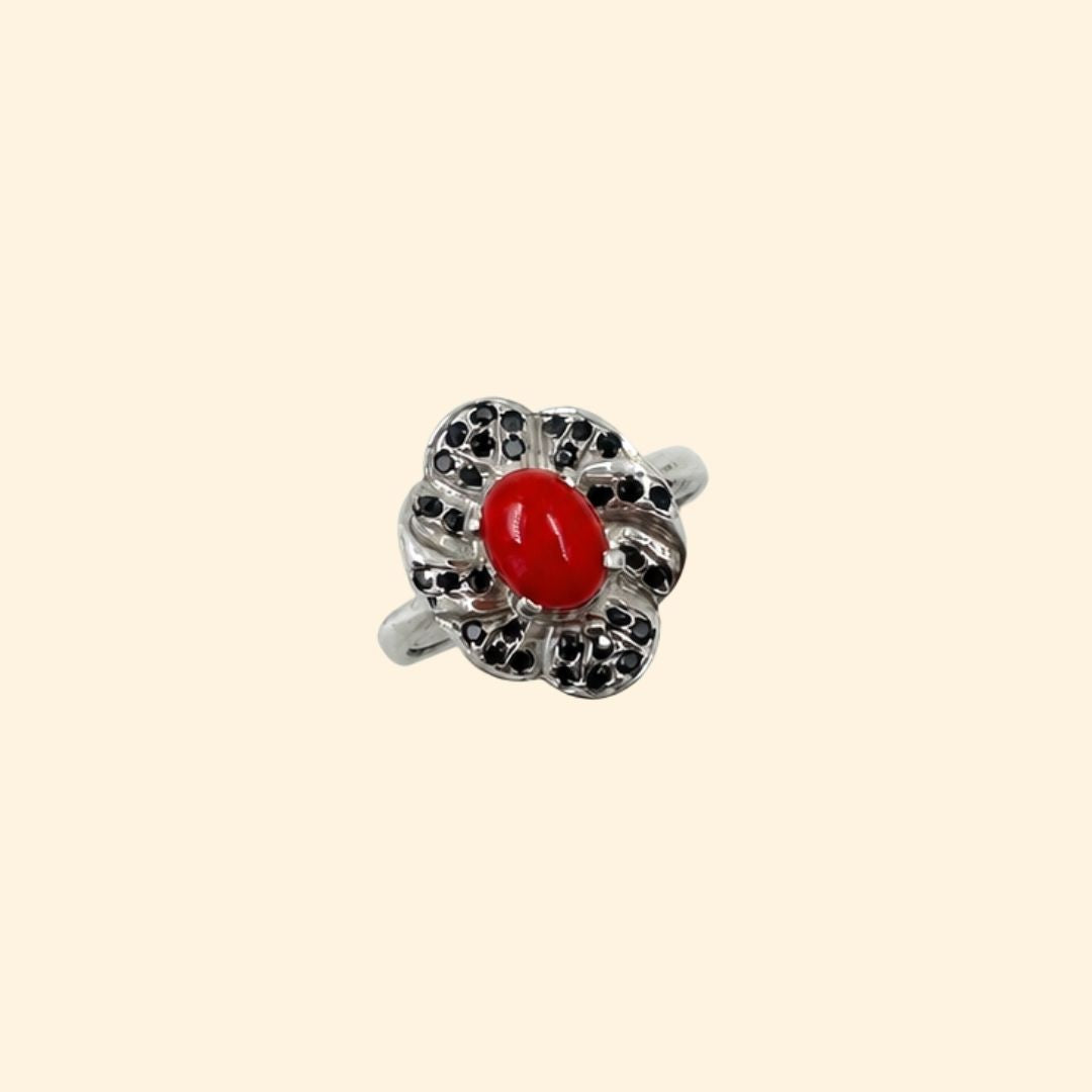 Fiore Ring In Red Corol