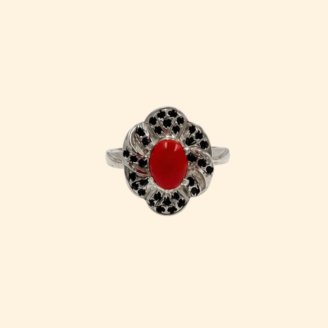 Fiore Ring In Red Corol