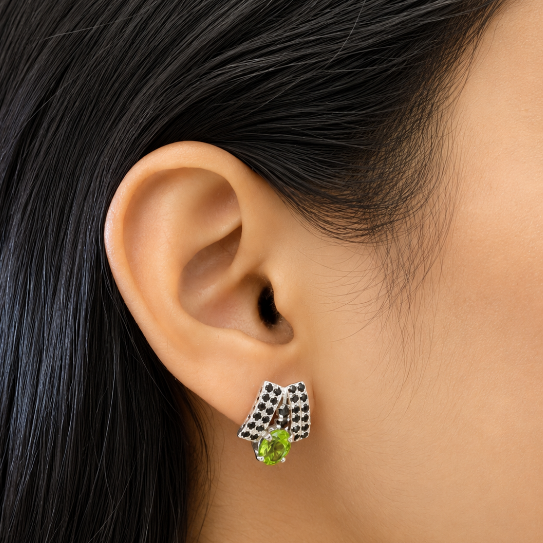 Elegance Cascade in Peridot Earrings