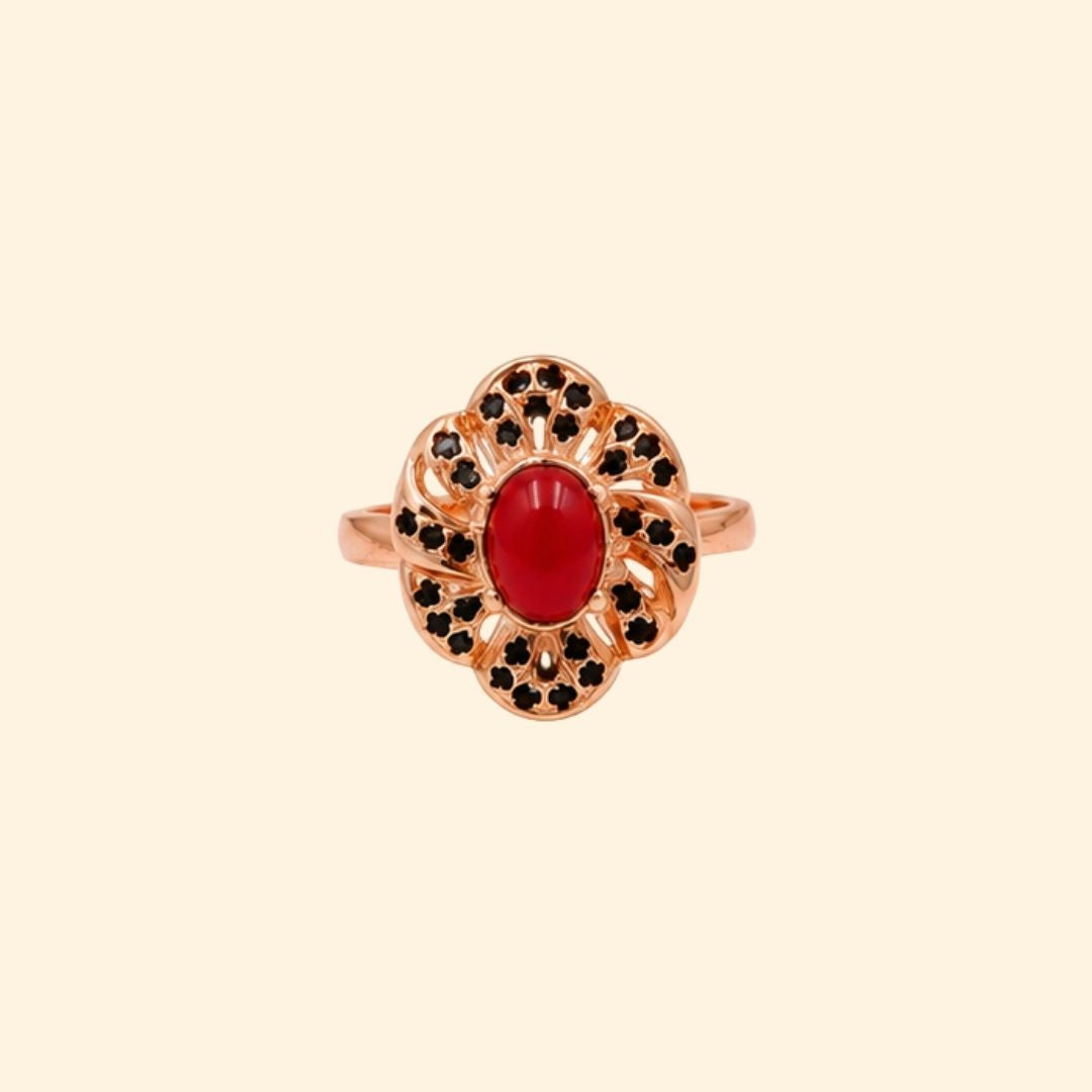 Fiore Ring In Red Corol