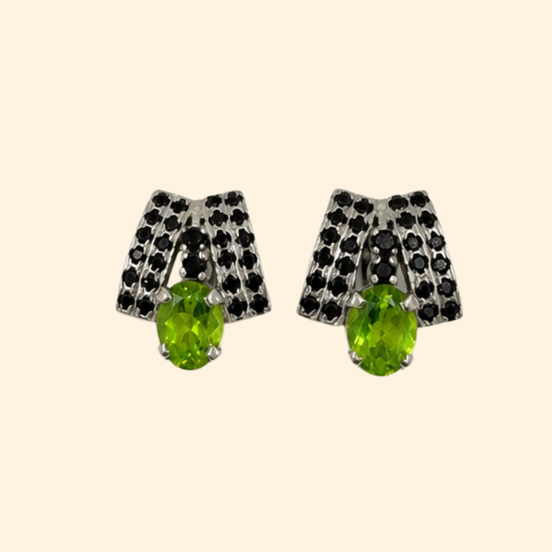 Elegance Cascade in Peridot Earrings