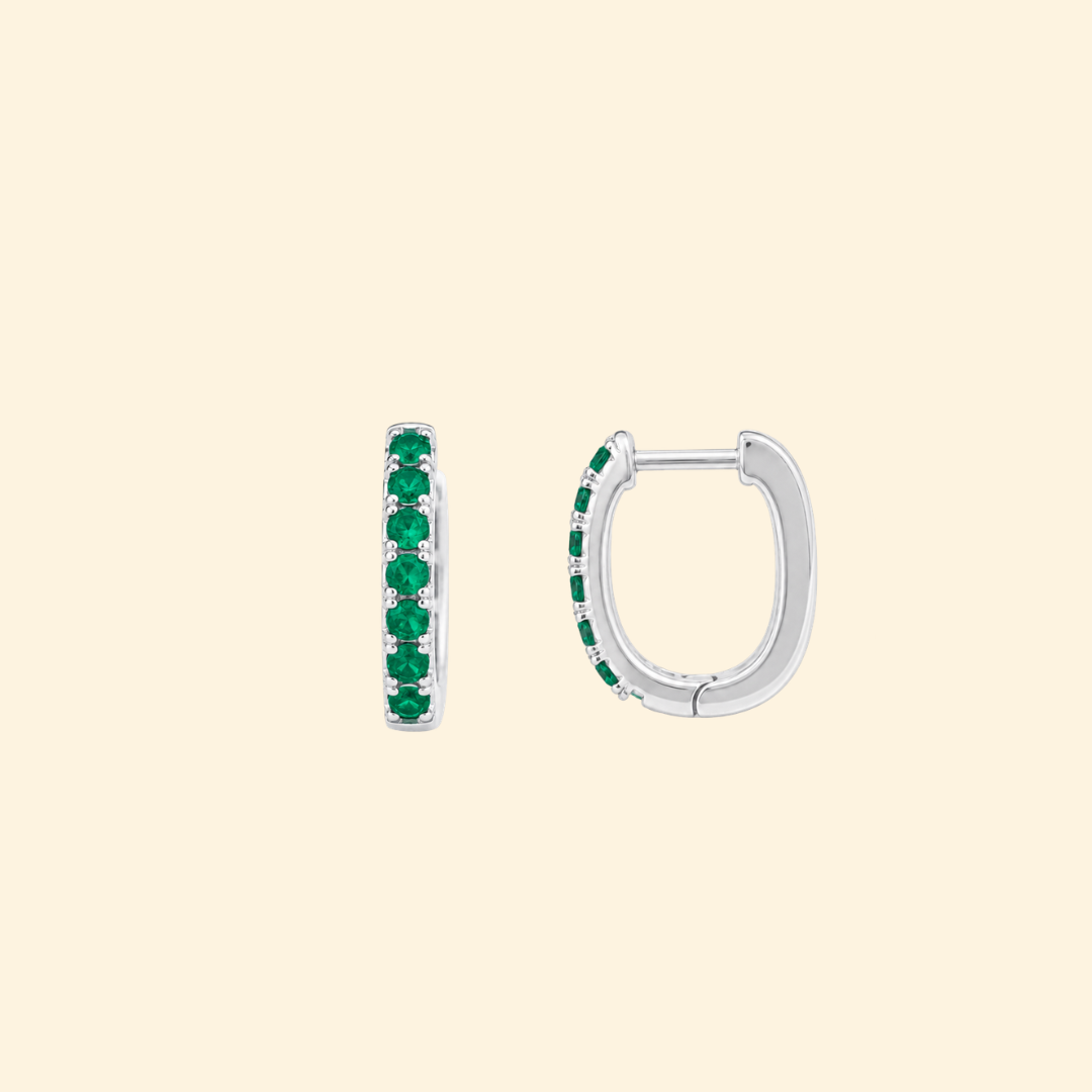 Emerald Hoops