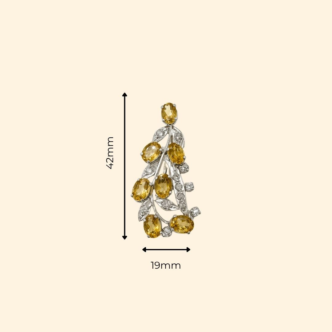 Tulip Earrings in Citrine